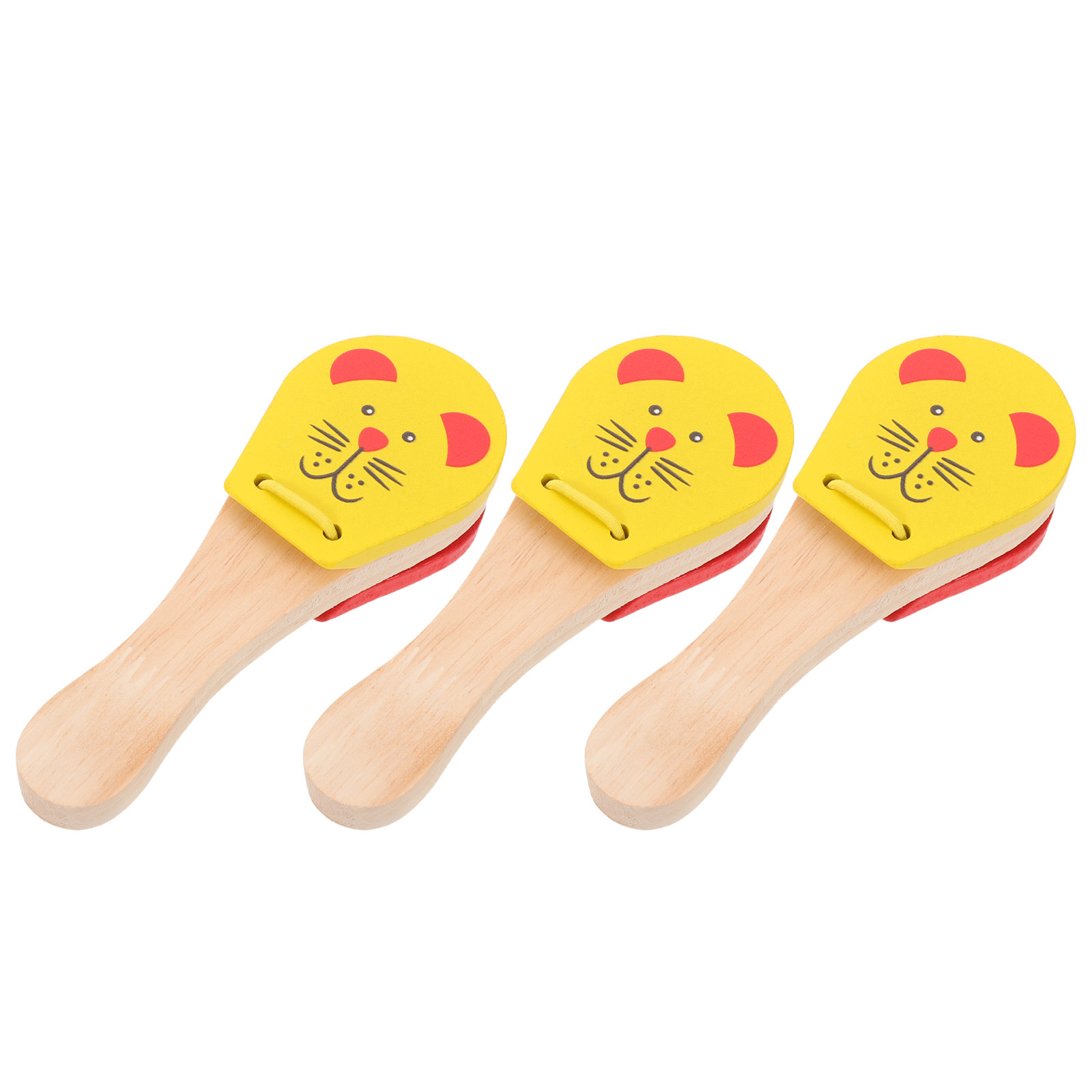 Musical Instrument Clapper - 3 قطع من الكاستنيت الخشبية لموسيقى