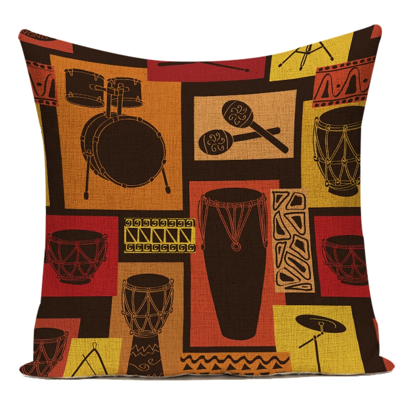 Musical Instrument Of Africa - غطاء وسادة امرأة أفريقية قديمة -