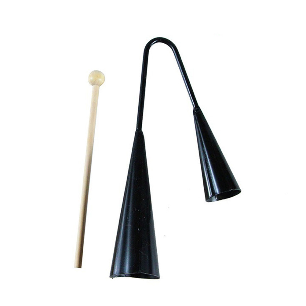 جرس أغوغو معدني أسود ثنائي الن - مراجعة Musical Instrument Agogo وسعره