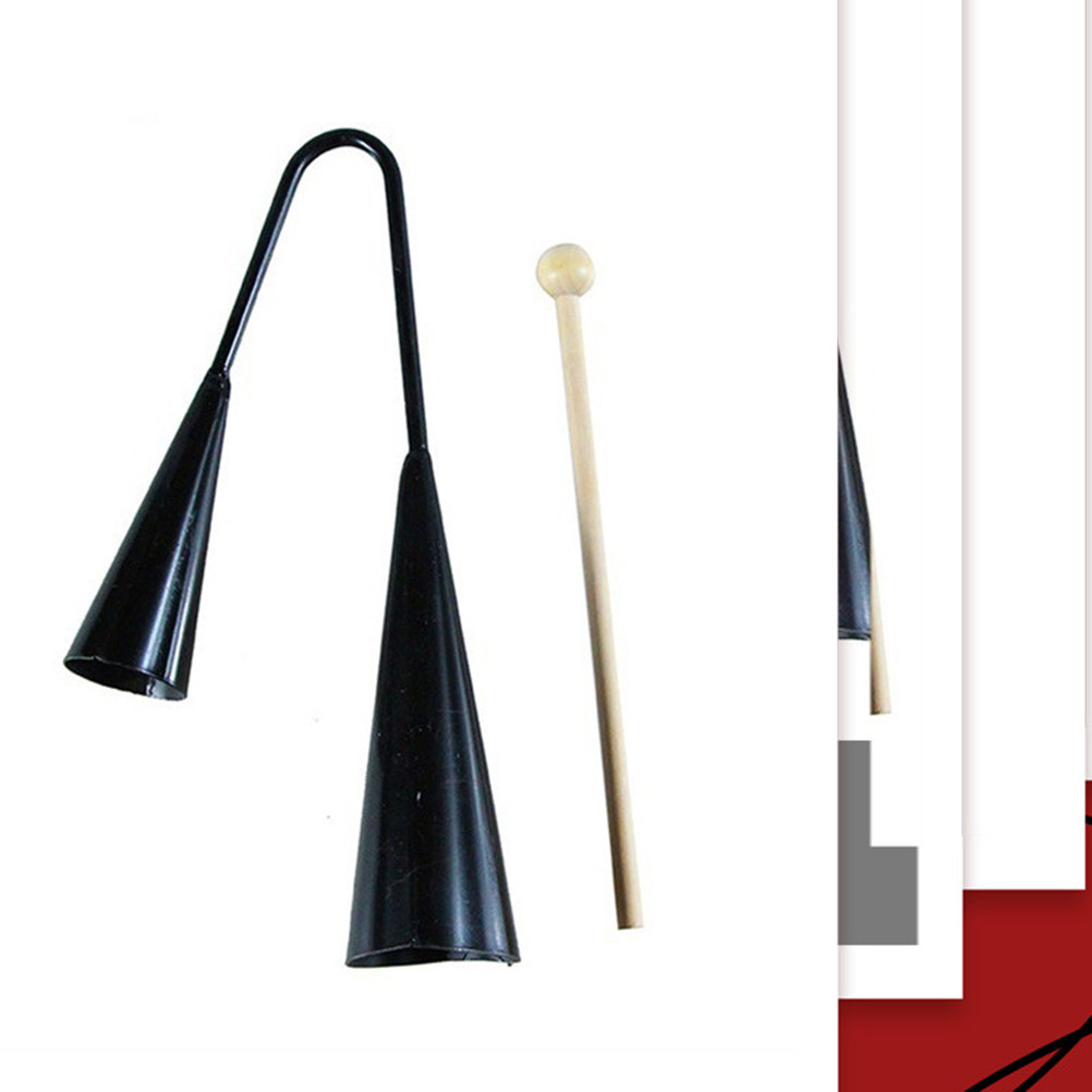 جرس أغوغو معدني أسود ثنائي الن - مراجعة Musical Instrument Agogo وسعره