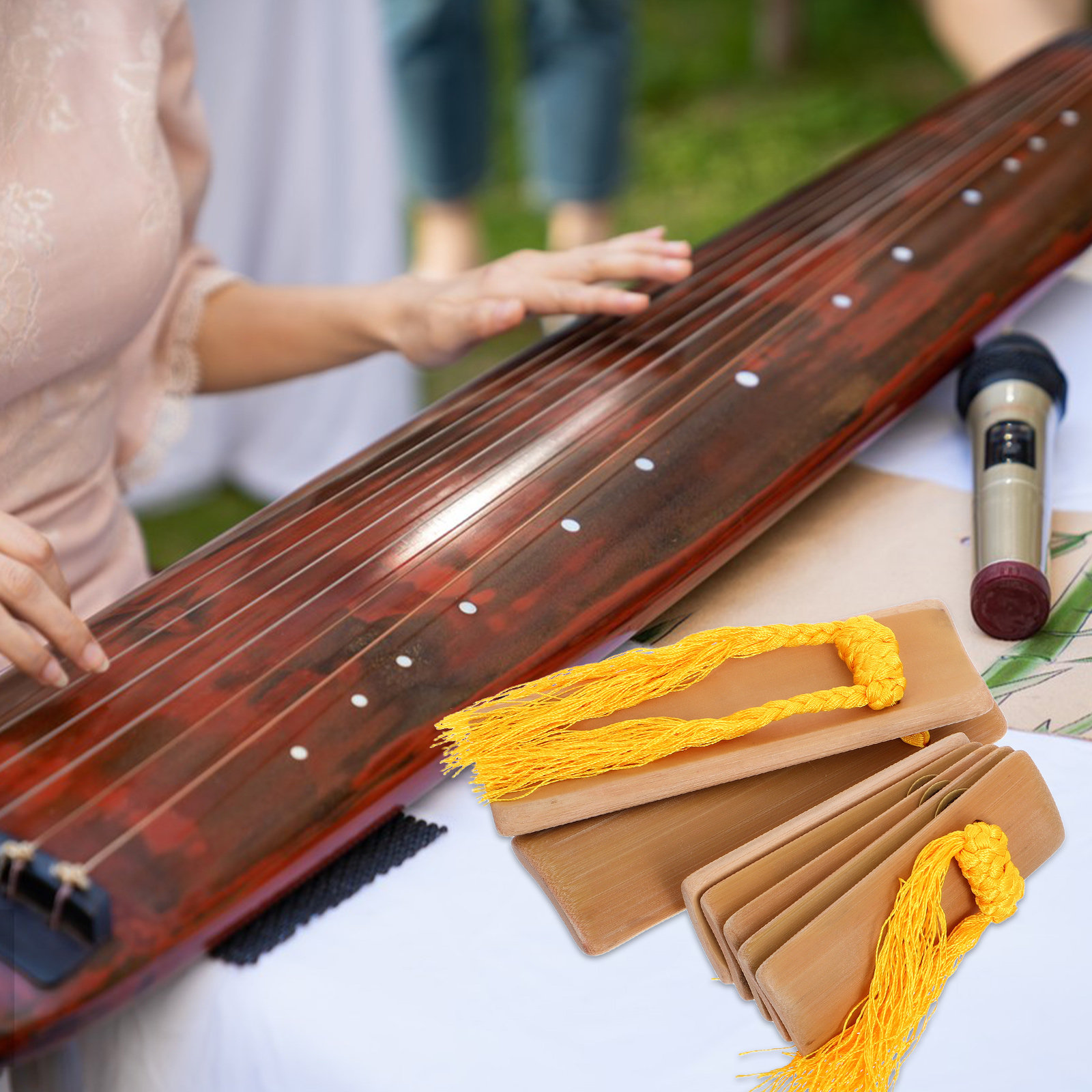 قطعتان من قفازات الخيزران الصي - مراجعة Musical Instrument Clapper وسعره