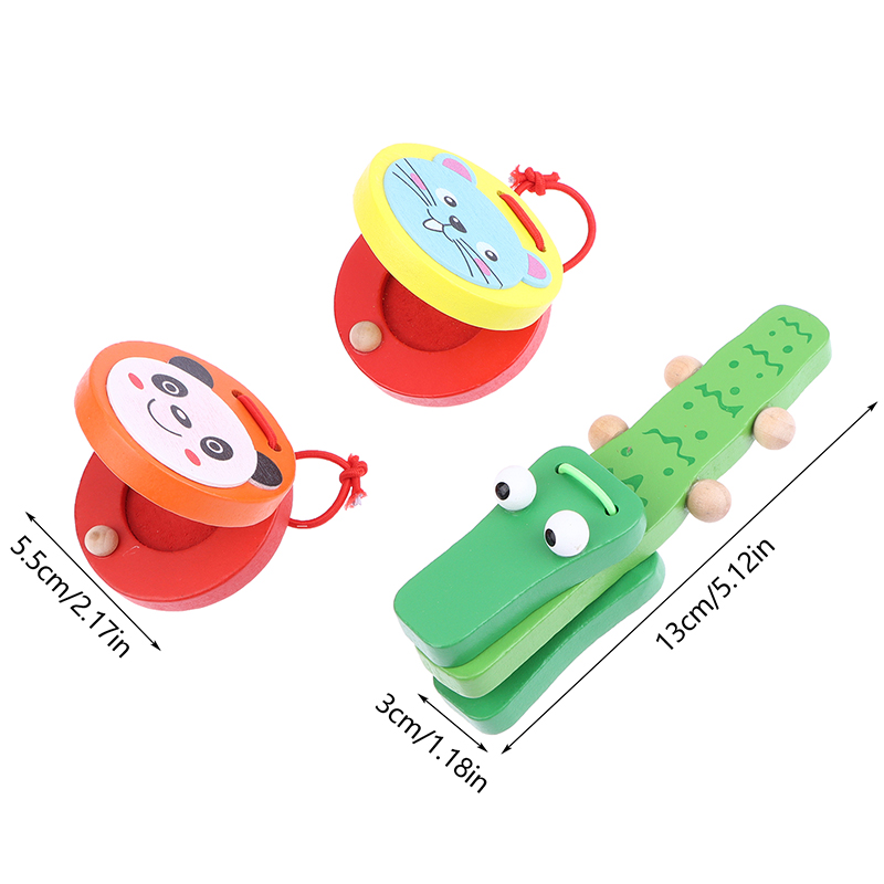 1 قطعة الاطفال الكرتون خشبية ا - مراجعة Musical Instrument Clapper وسعره
