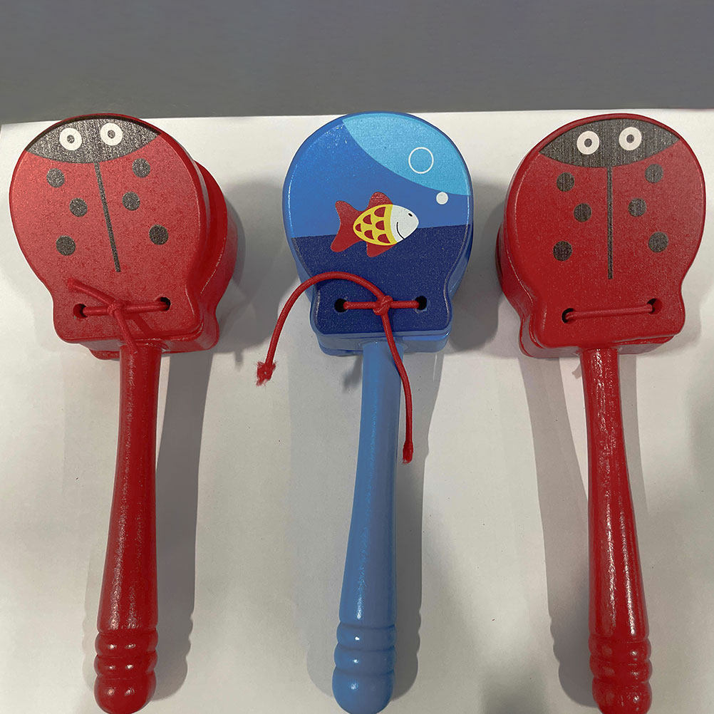 3 قطع من الكاستانيت الخشبية، أ - مراجعة Musical Instrument Clapper وسعره