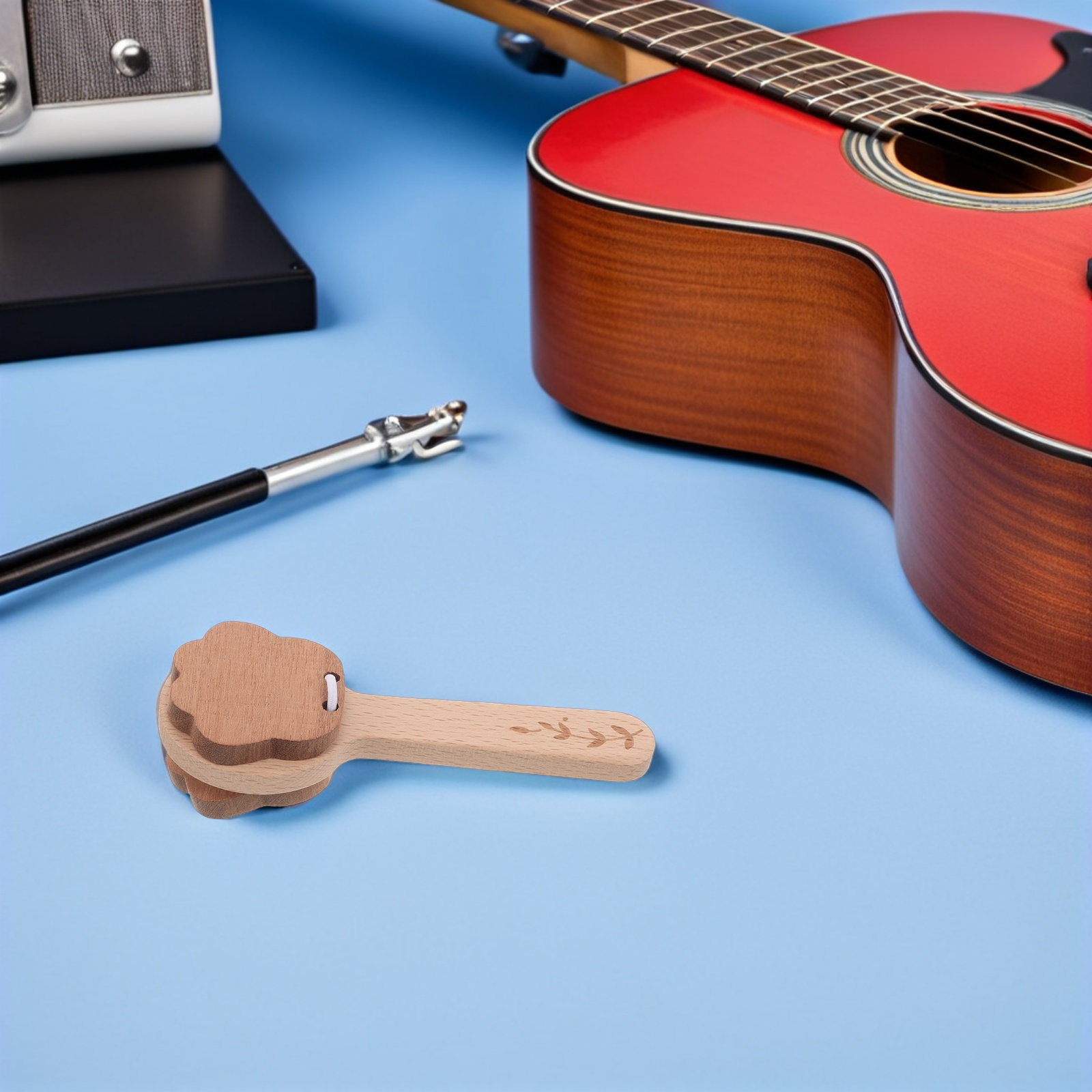 قطعتان من الكاستنيت الخشبي على - مراجعة Musical Instrument Clapper وسعره
