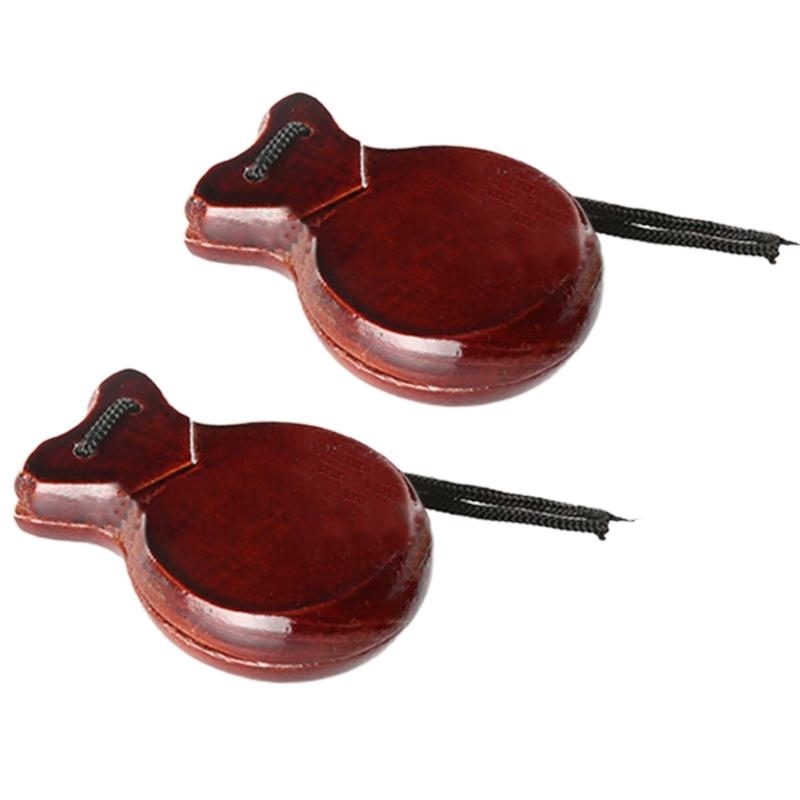 2 قطعة الصنجات التقليدية الخشب - مراجعة Musical Instrument Clapper وسعره